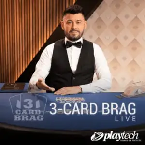 3 Card Brag Live kaartspel met een professionele live dealer