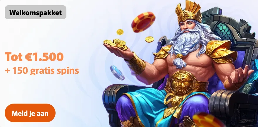 Wbetz Casino homepage slider met exclusieve welkomstbonus